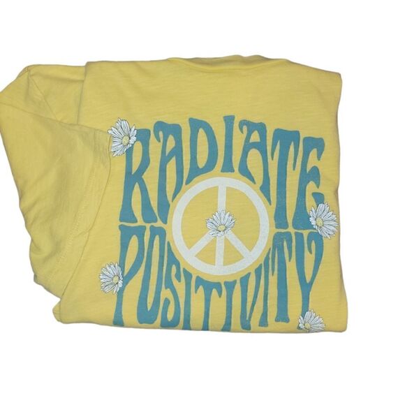 Wildfox Radiate Positivity T Shirt Peace Graphic Tee Top Short Sleeve Cotton XXL - Picture 4 of 14